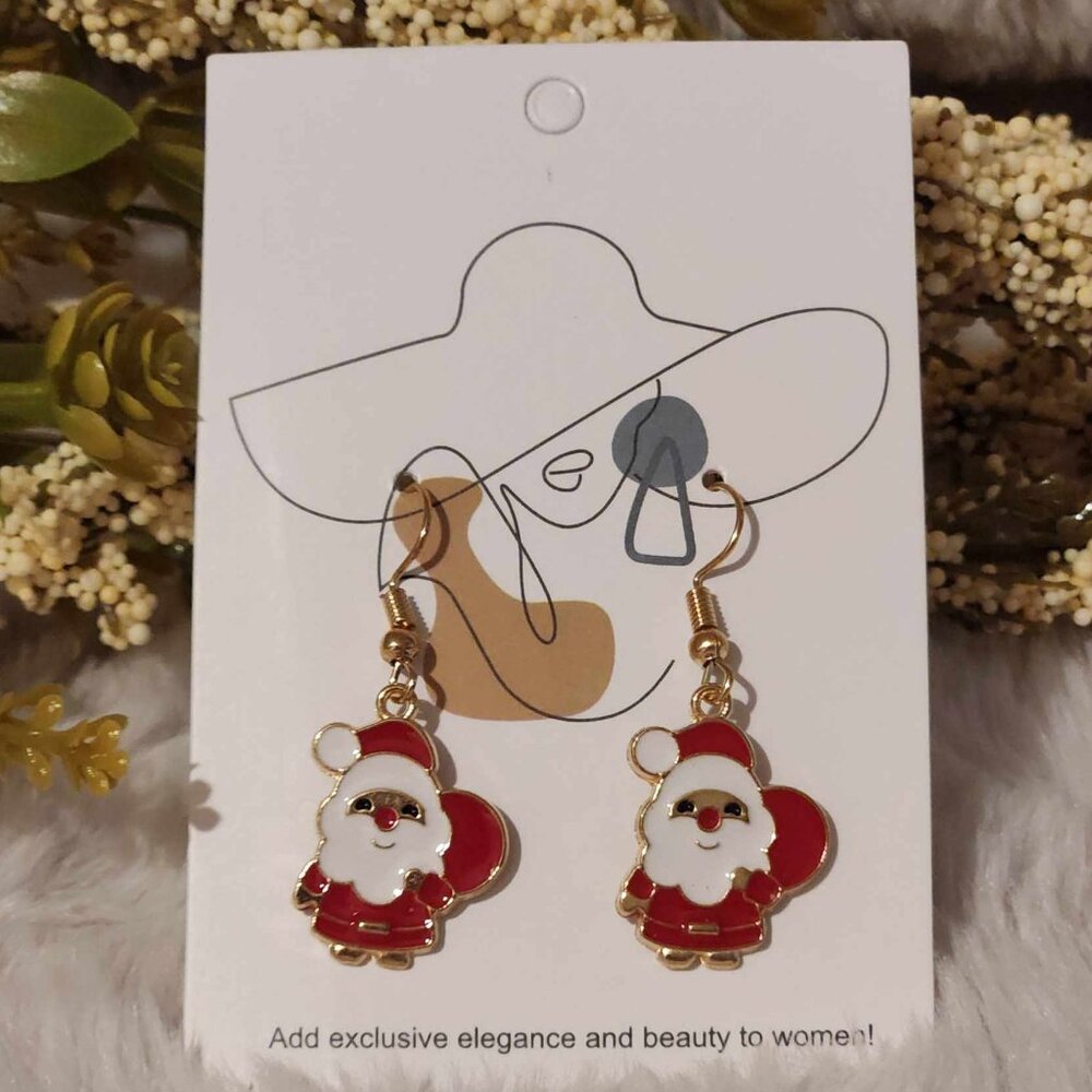 Christmas Santa Dangle Earrings